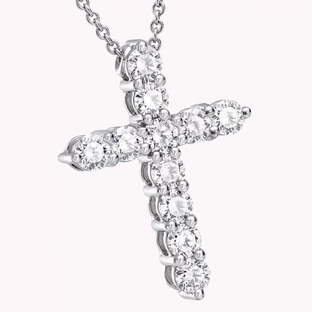 Крест Graff Round Diamond Cross Large Pendant