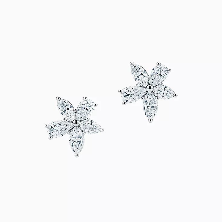 Серьги Tiffany victoria mixed cluster