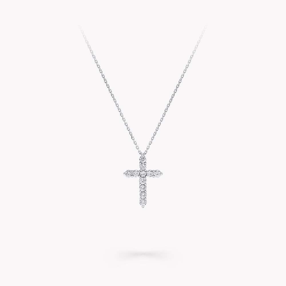 Крест Graff Round Diamond Cross Mini Pendant
