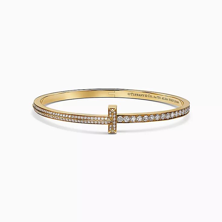 T1 Narrow Pavé Diamond Hinged Bangle