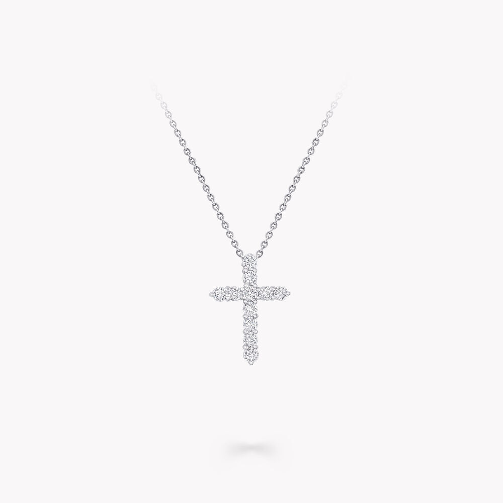 Крест Graff Round Diamond Cross Small Pendant