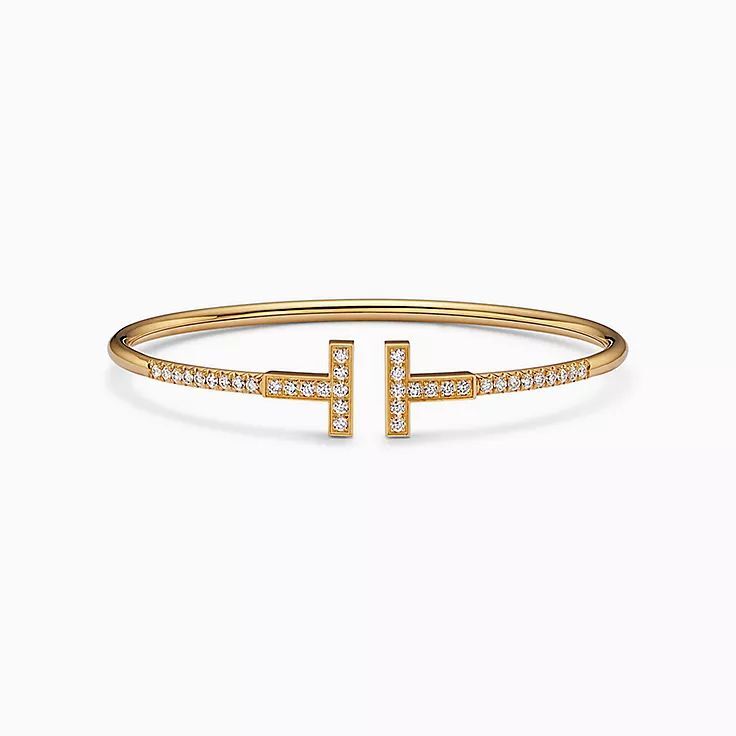 Tiffany T Pavé Diamond Wire Bangle