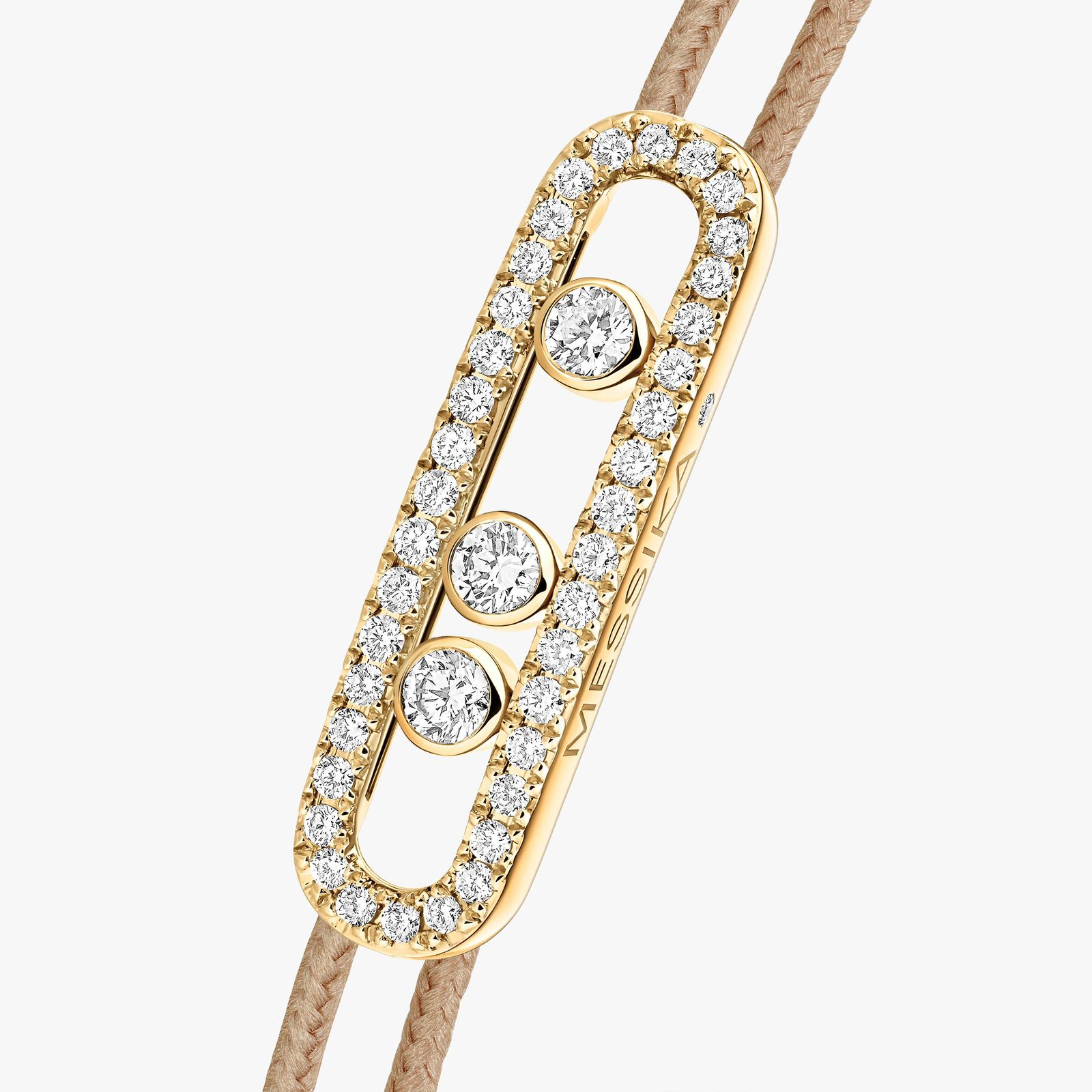 MESSIKA CARE(S) BEIGE PAVÉ CORD BRACELET