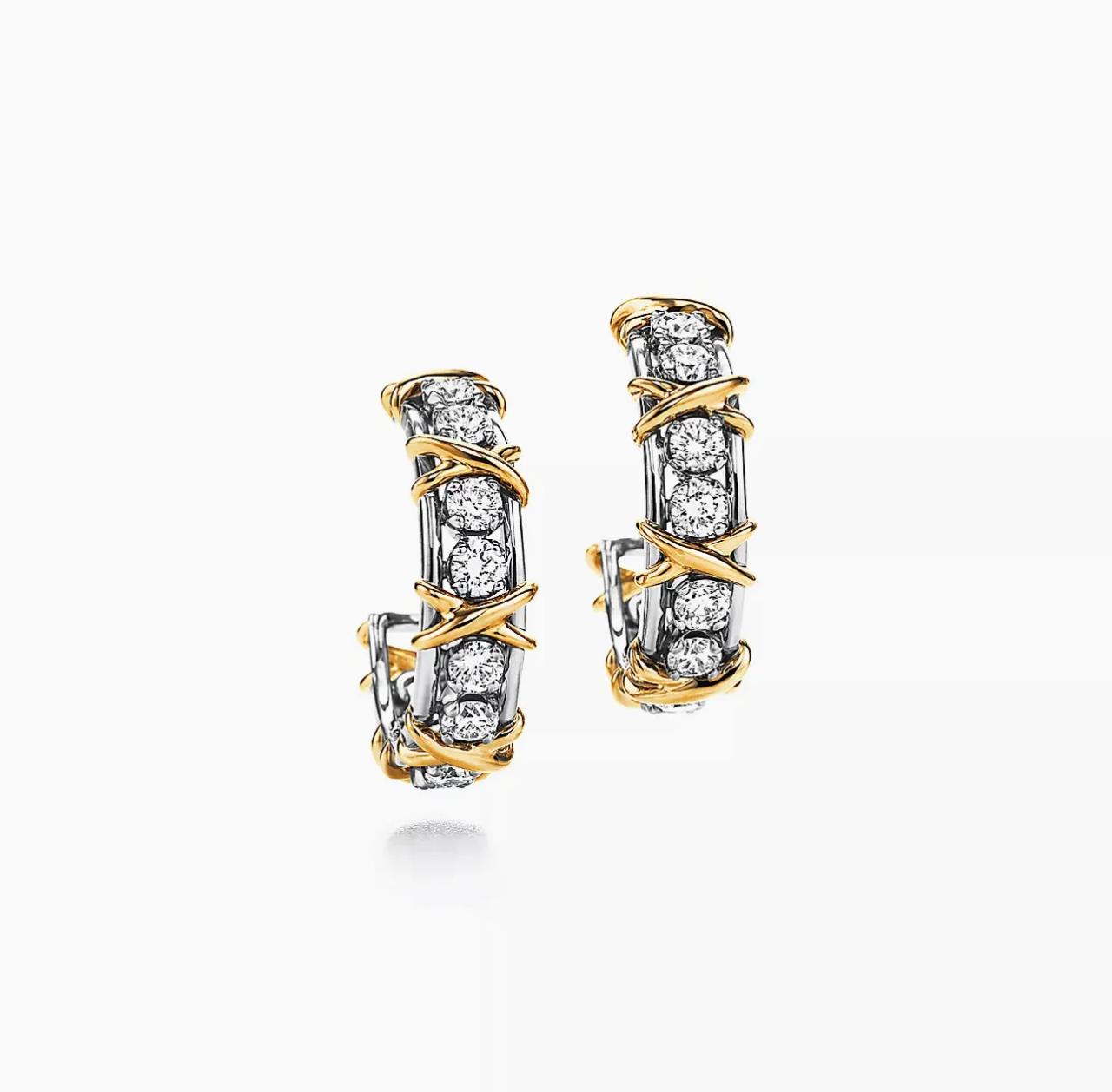 Серьги Tiffany twenty stone hoop