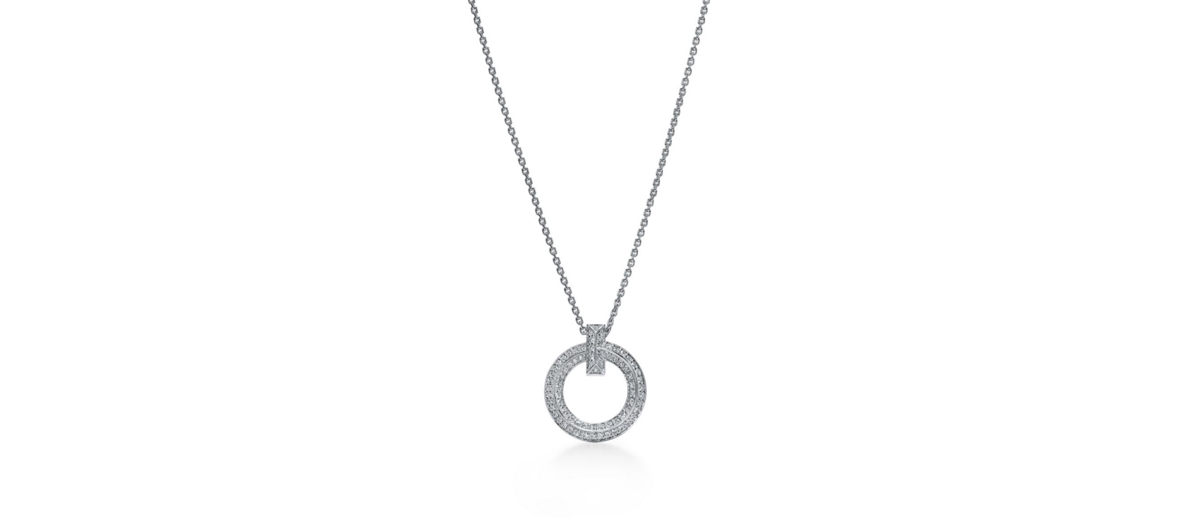 Подвеска T1 Circle Pendant with Pavé Diamonds