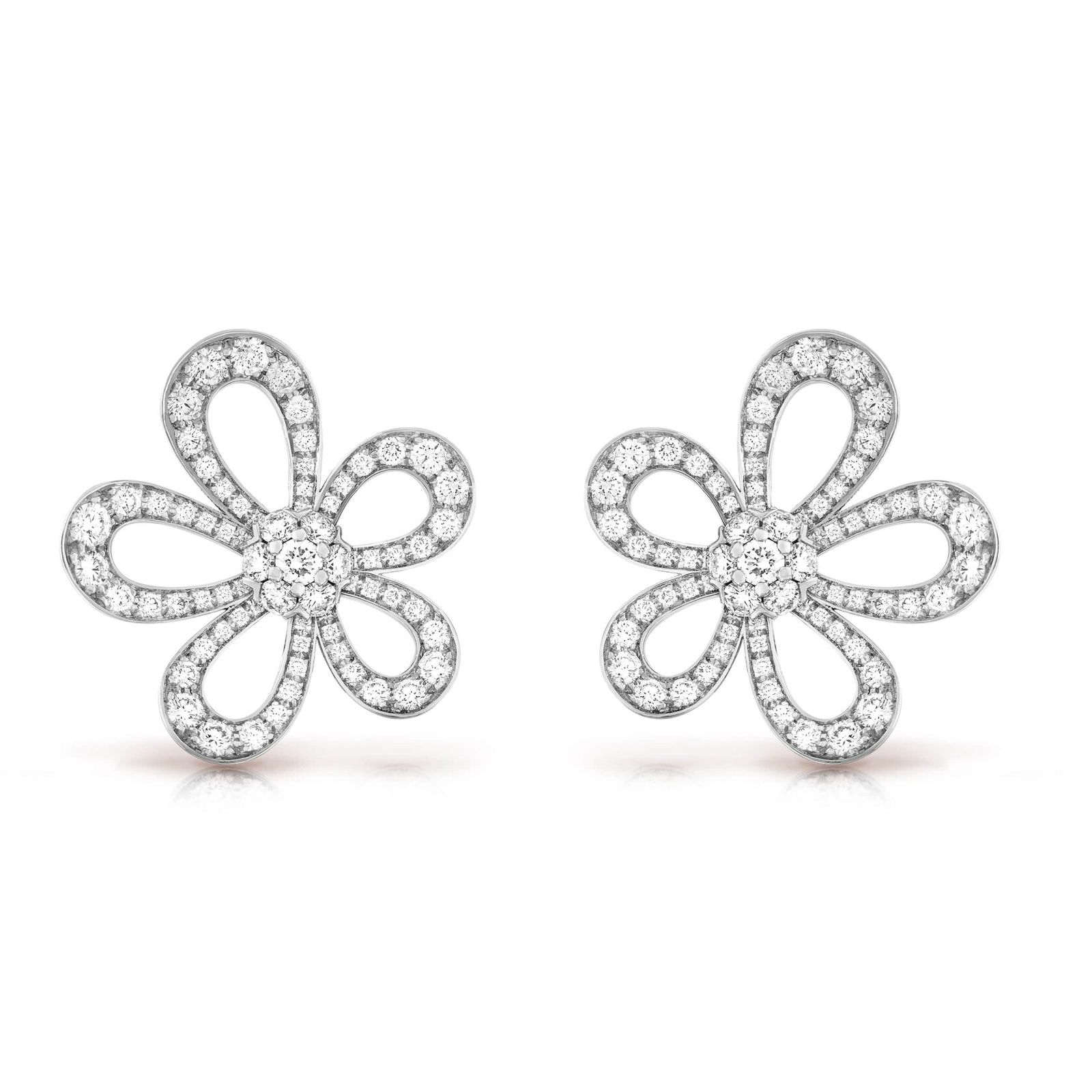 Серьги Van cleef & arpels flowerlace