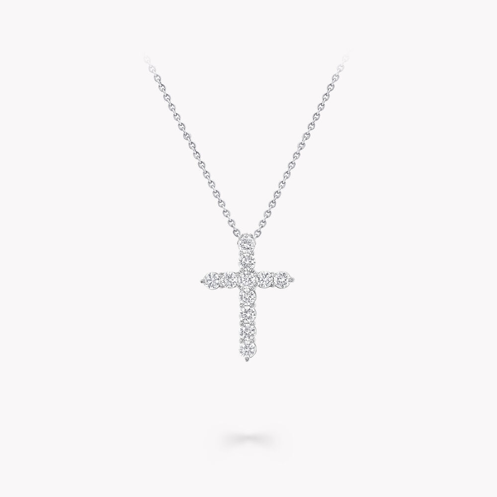 Крест Graff Round Diamond Cross Medium Pendant